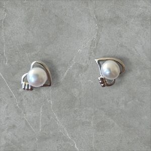 Elegant 925 Silver Real Pearl Earrings